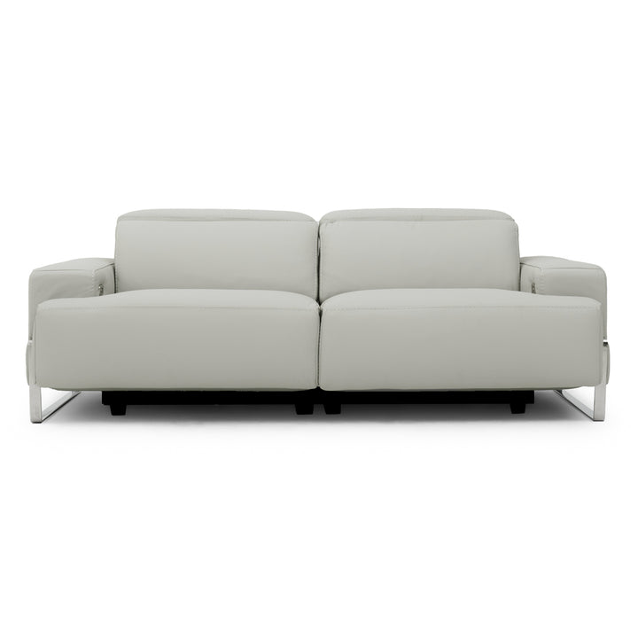 Warley Leather Reclining Sofa Beige