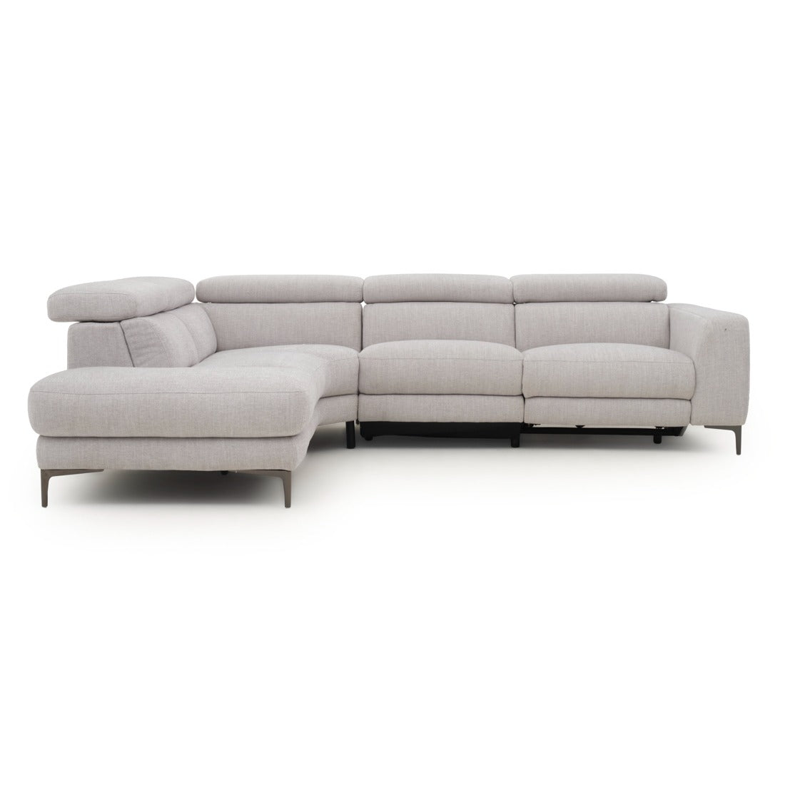 Emilia Reclining Sectional Sofa Light Grey