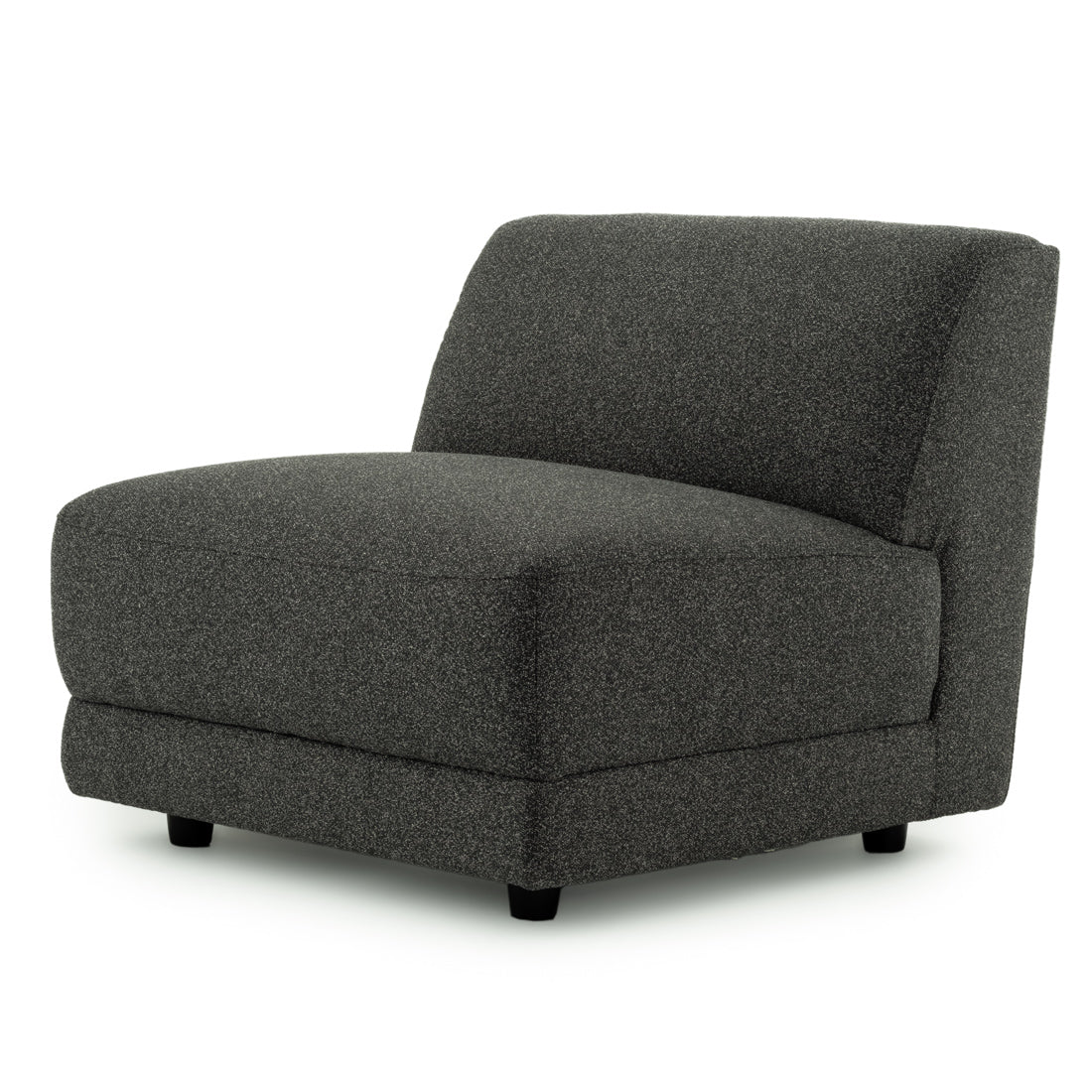 Nathan Modular Armless Chair Dark Grey