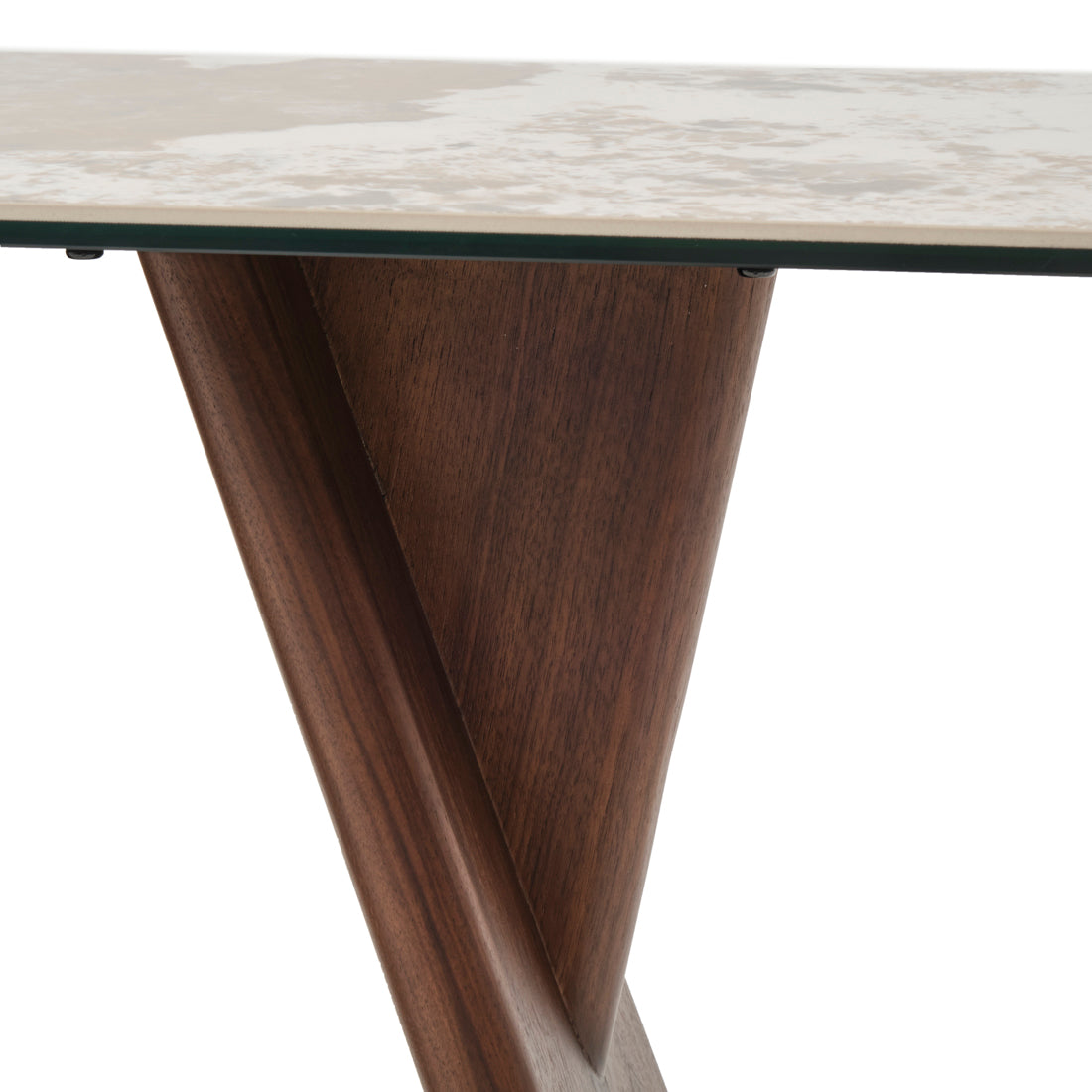 Emmeline Ceramic Console Table Light Brown