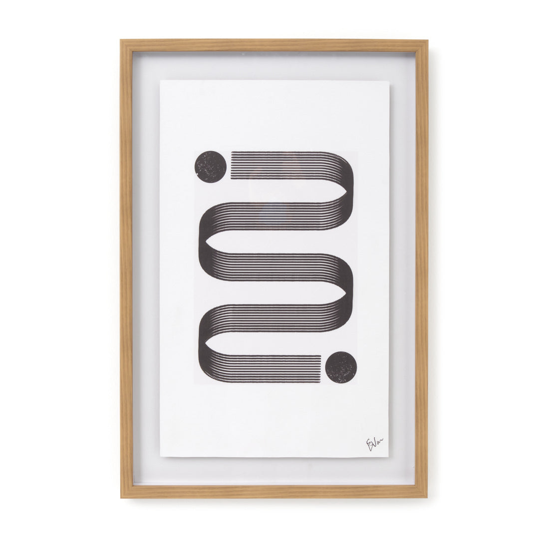 Elsie Print on Canvas Black & White