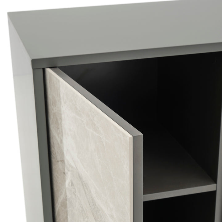 Wimzy Wood Sideboard Dark Grey