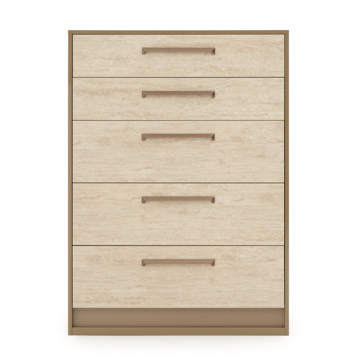 Nunzia 5-Drawer Chest Beige