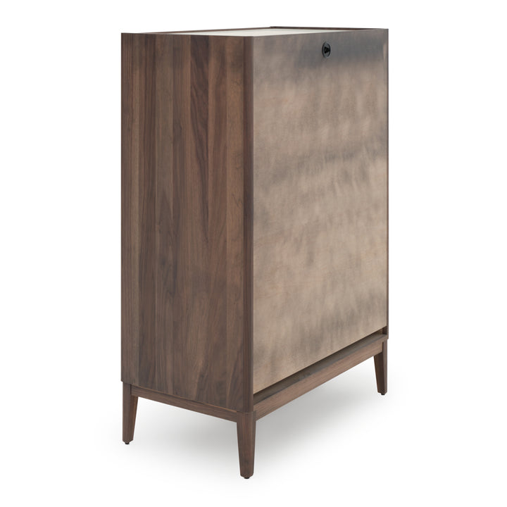 Nathaniel 5-Drawer Chest Dark Brown