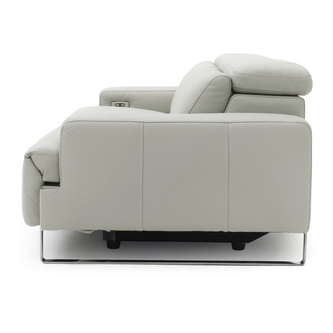 Warley Leather Reclining Sofa Beige