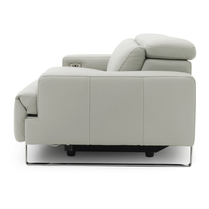 Warley Leather Reclining Sofa Beige