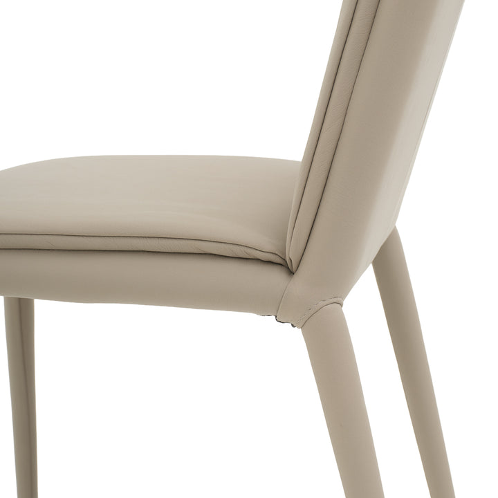 Nanji Leather Chair Light Grey