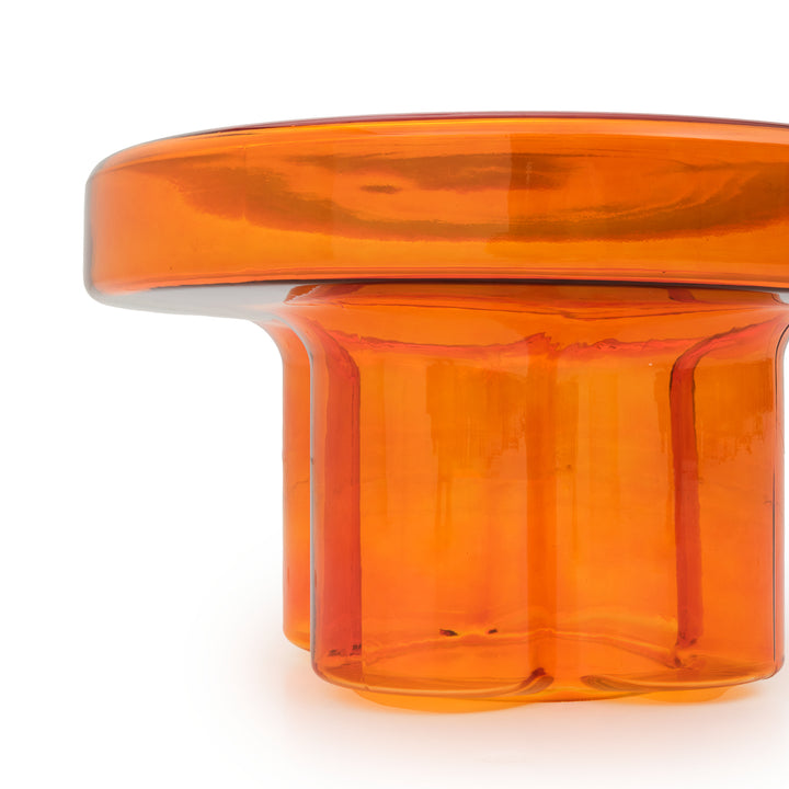 Eira Glass Coffee Table Orange