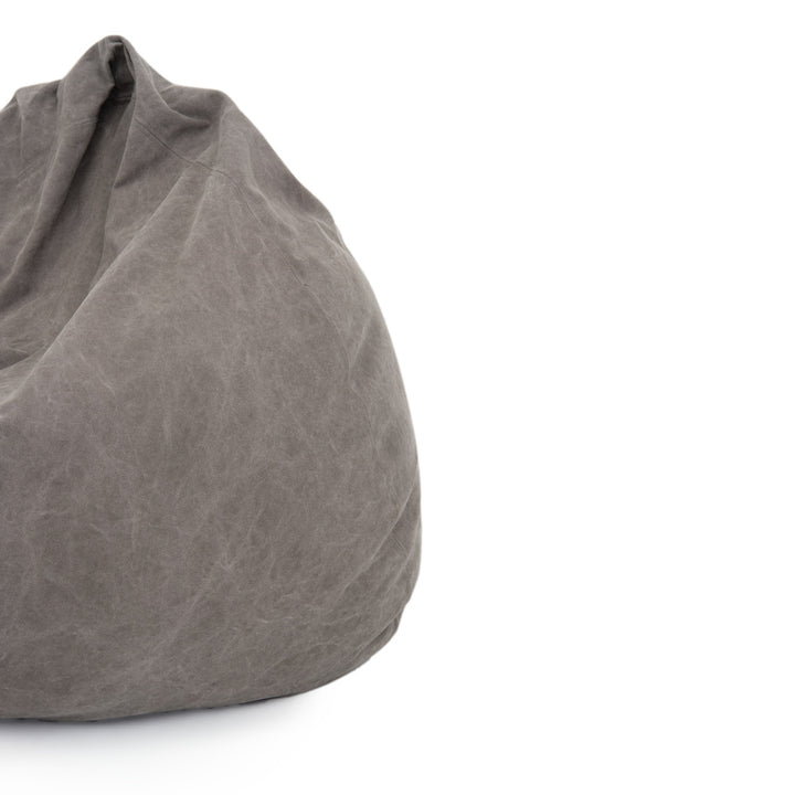 Eloka Bean Bag with Ottoman Light Grey