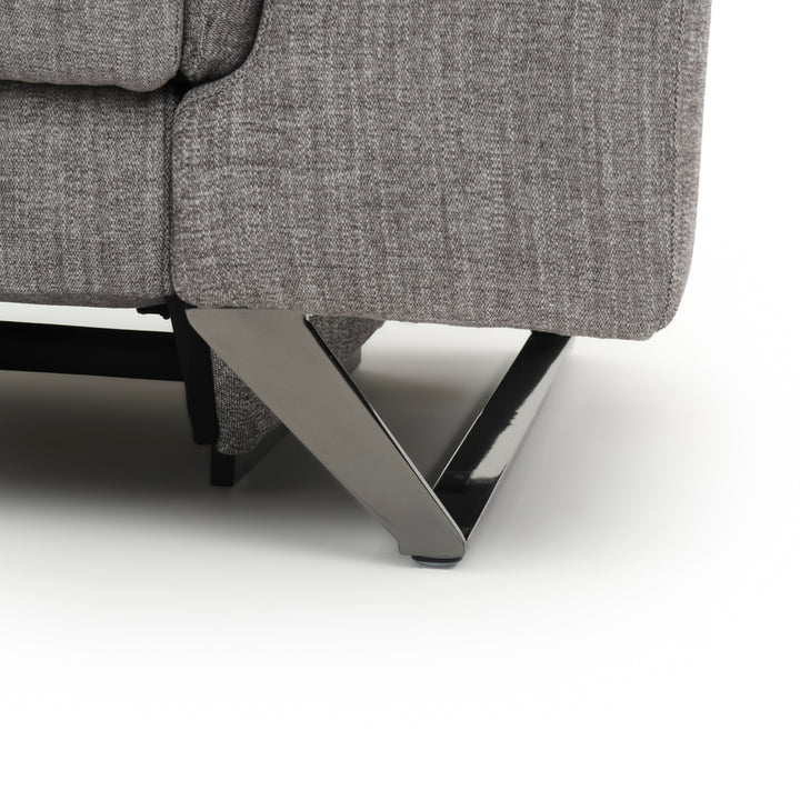 Warren Fabric Reclining Sofa Dark Grey