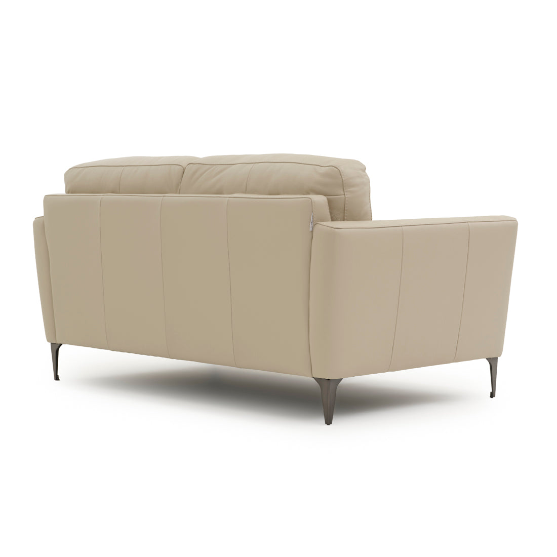 Elbertina Leather Loveseat Beige