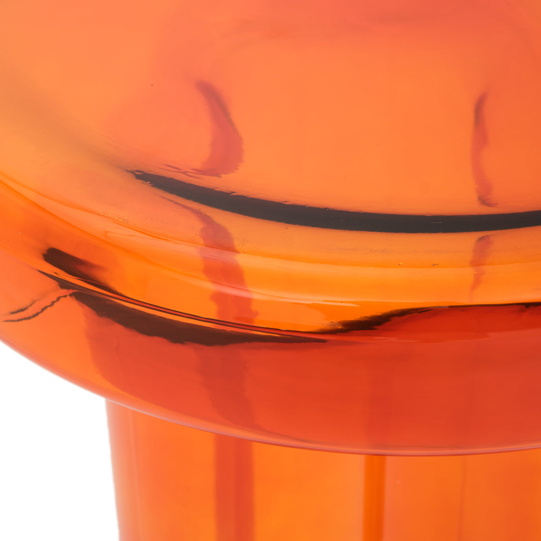 Eira Glass End Table Orange