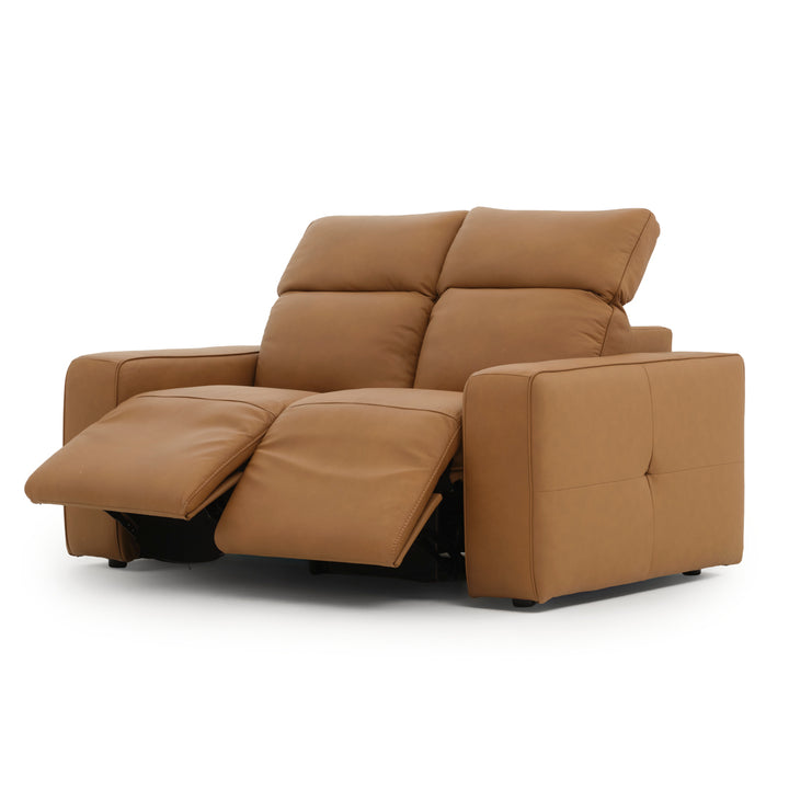 Nikolai Leather Reclining Loveseat Cognac