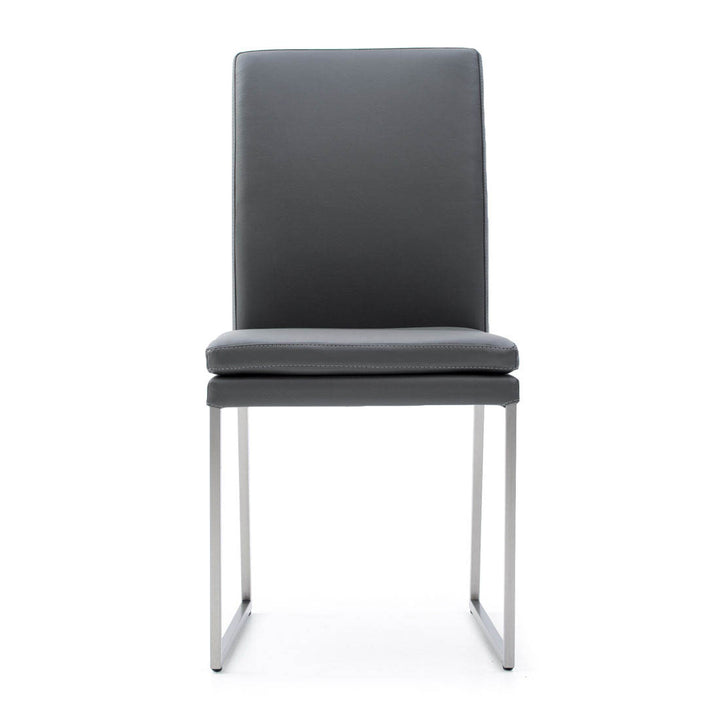 Ritz Leather Chair Dark Grey