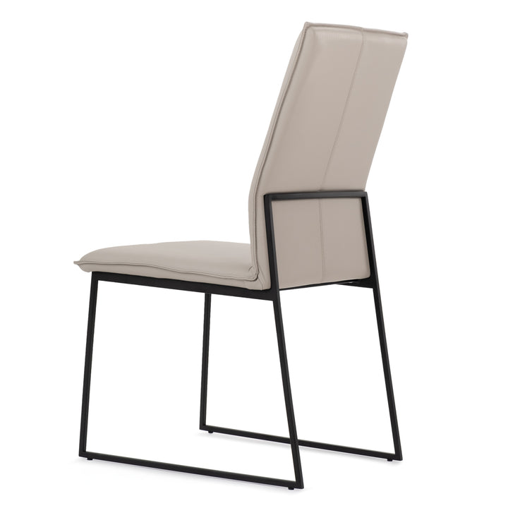 Wara Leather Chair Light Grey