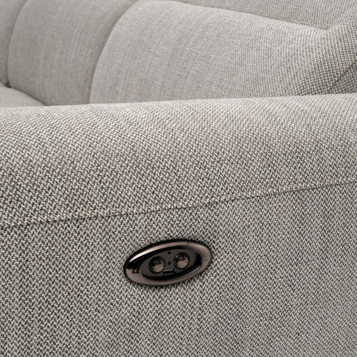 Wilnoir Reclining Sectional Sofa Light Grey