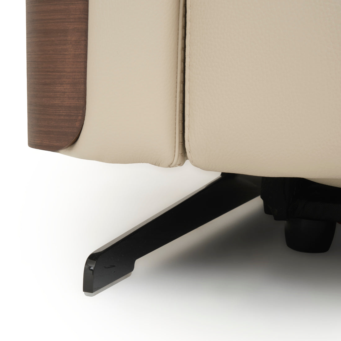 Walida Leather Reclining Sofa Beige