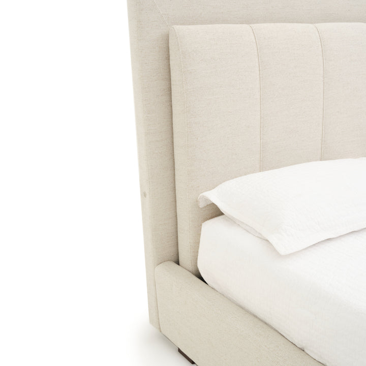 Elisha Fabric Queen Bed Beige