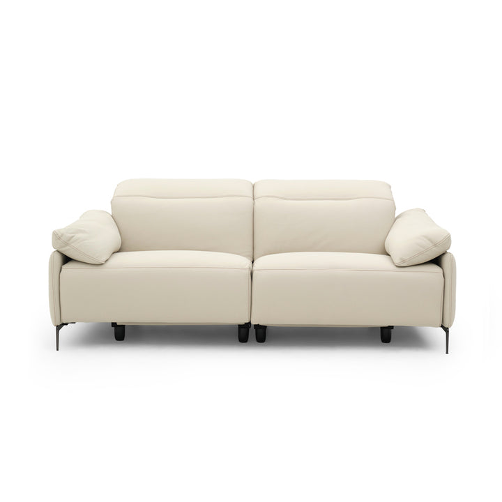 Wakely Leather Reclining Loveseat Beige