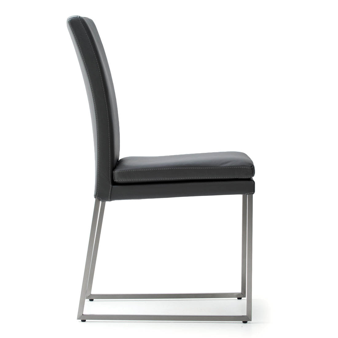 Ritz Leather Chair Dark Grey
