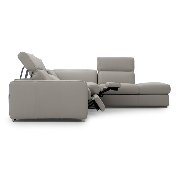 Whitmore Reclining Sectional Sofa Light Grey
