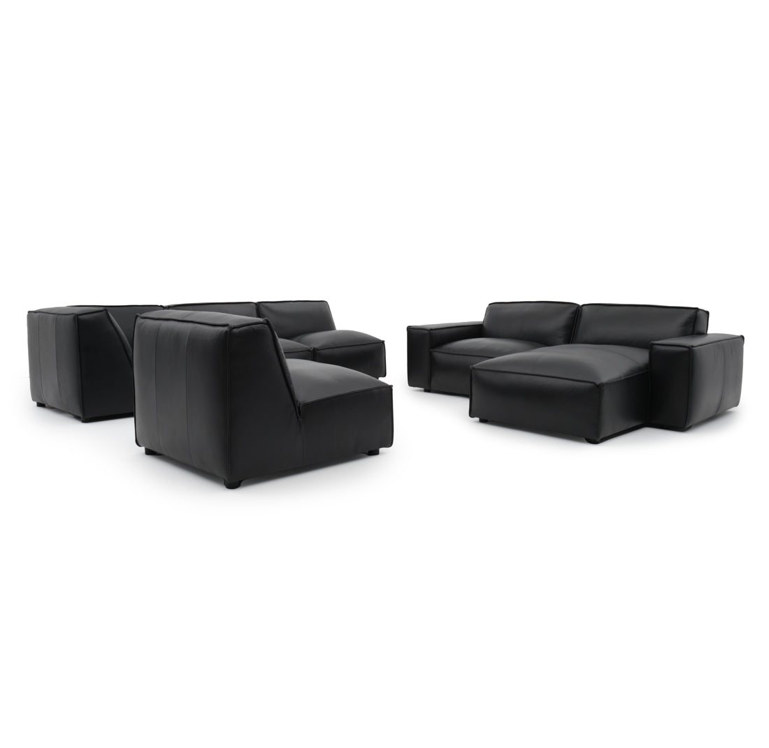 Nook Leather Modular Set Black