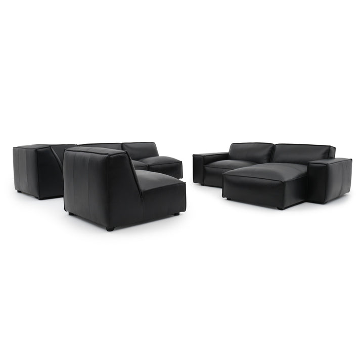 Nook Leather Modular Set Black