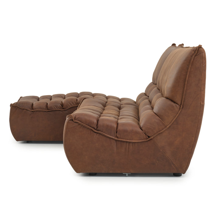 Nesto Leather Modular Set Dark Brown