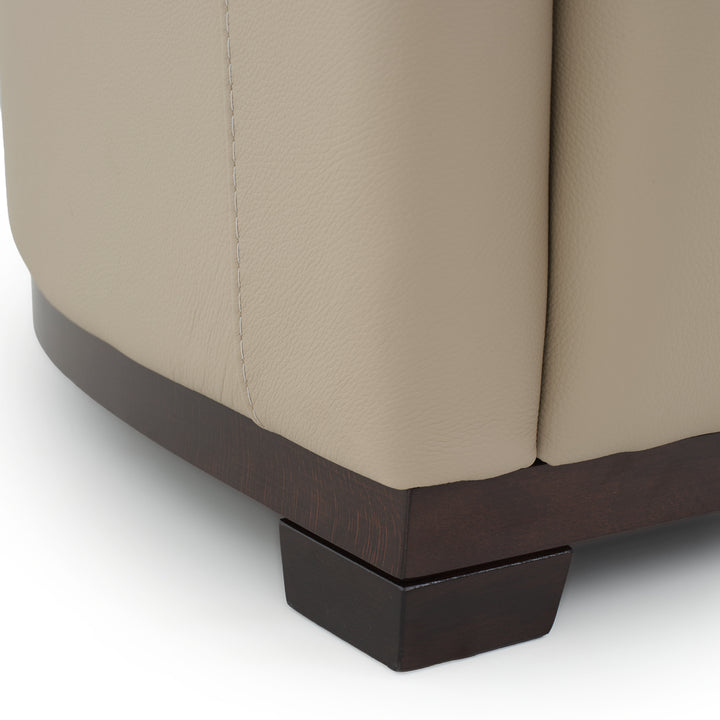 Etty Leather Accent Chair Light Brown