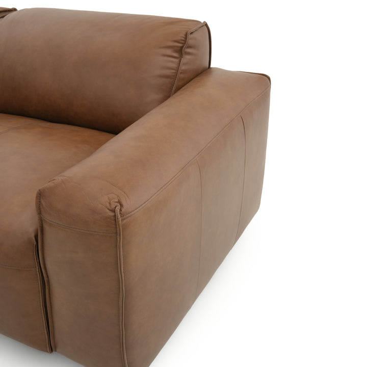 Nessa Leather Modular Set Dark Brown