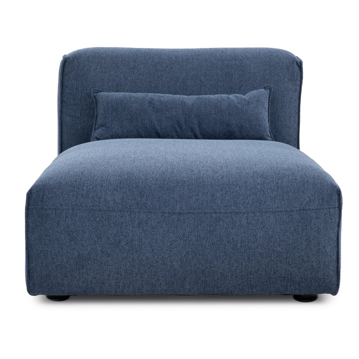 Ellemia Modular Armless Chaise Dark Blue