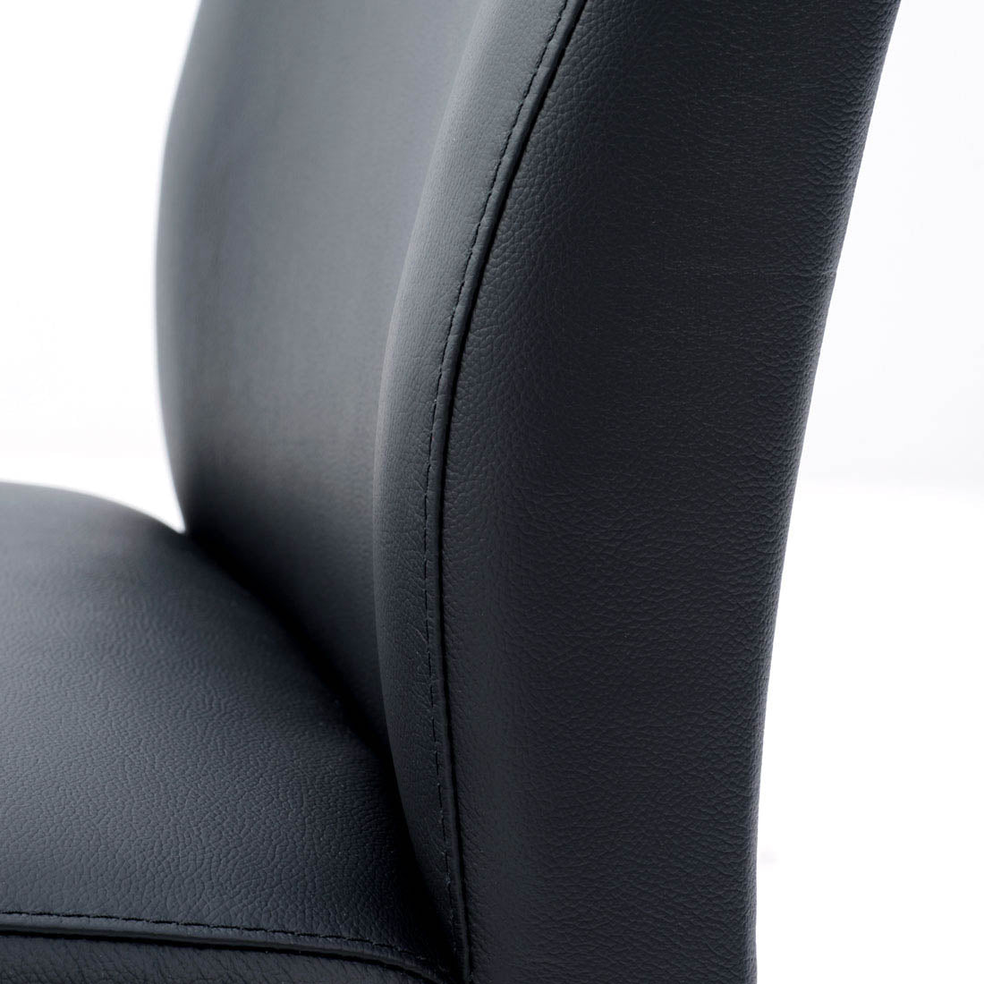 Jennifer Leather Chair Black