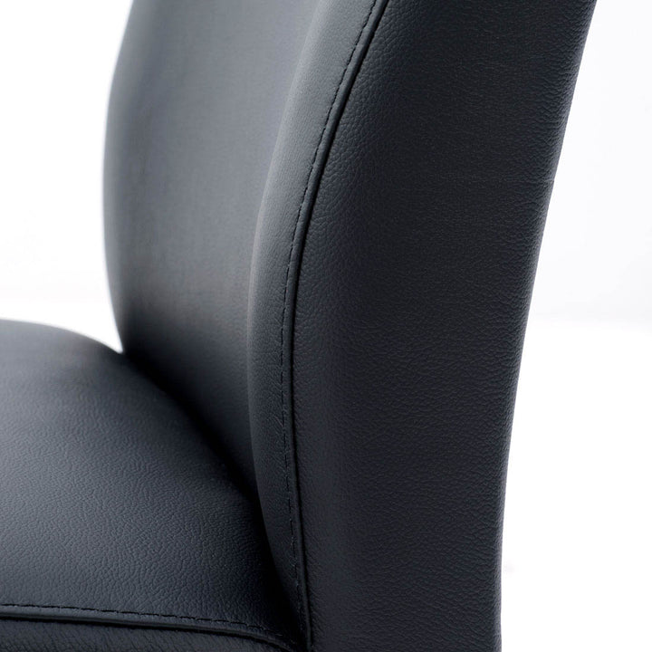 Jennifer Leather Chair Black