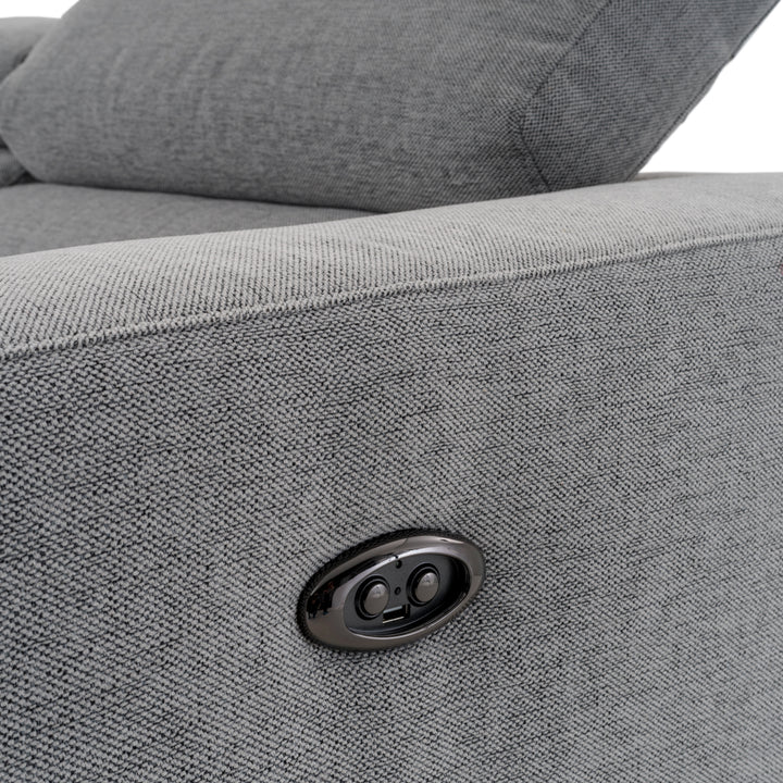 Emilia Reclining Sectional Sofa Light Grey