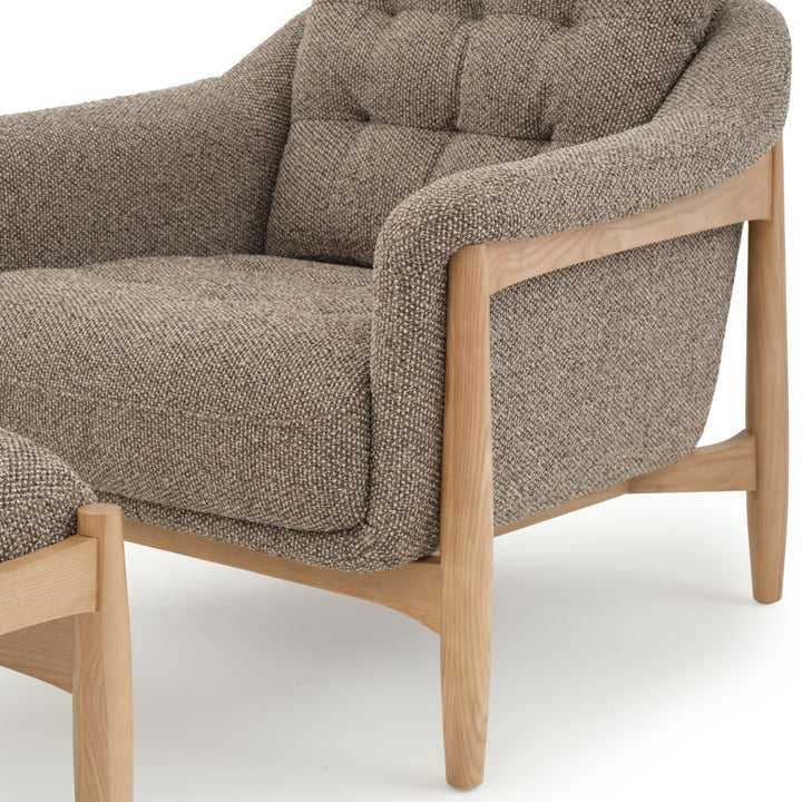 Naranda Fabric Accent Chair Dark Brown