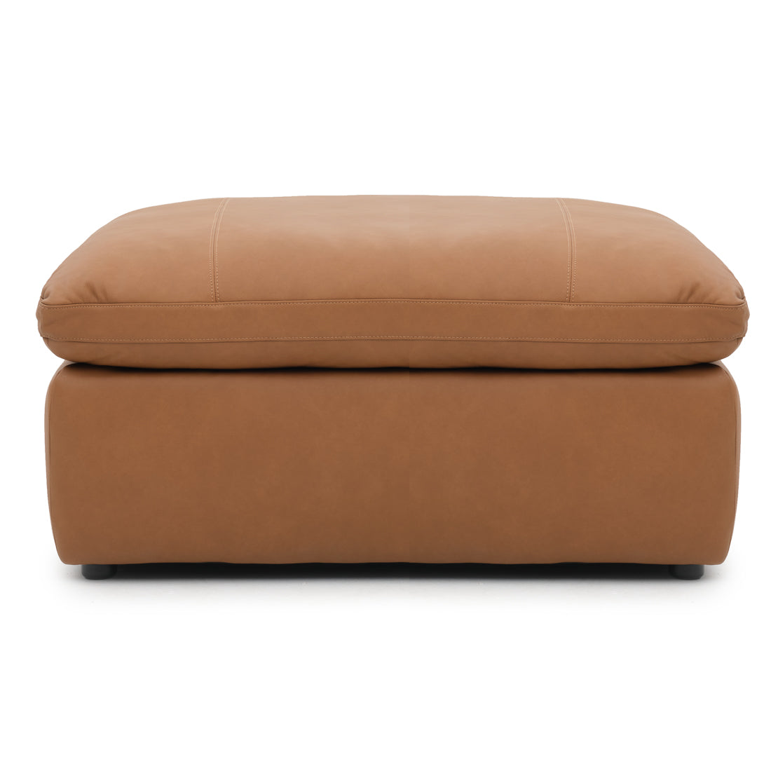 Nigella Leather Ottoman Cognac
