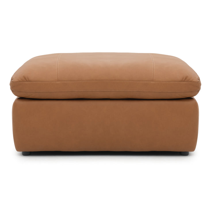 Nigella Leather Ottoman Cognac