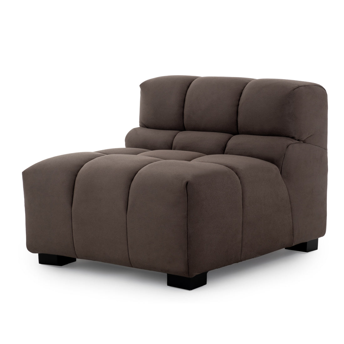 Norika Modular Armless Chair Dark Grey