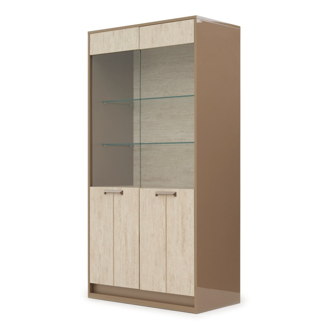 Nunzia Glass Curio Beige