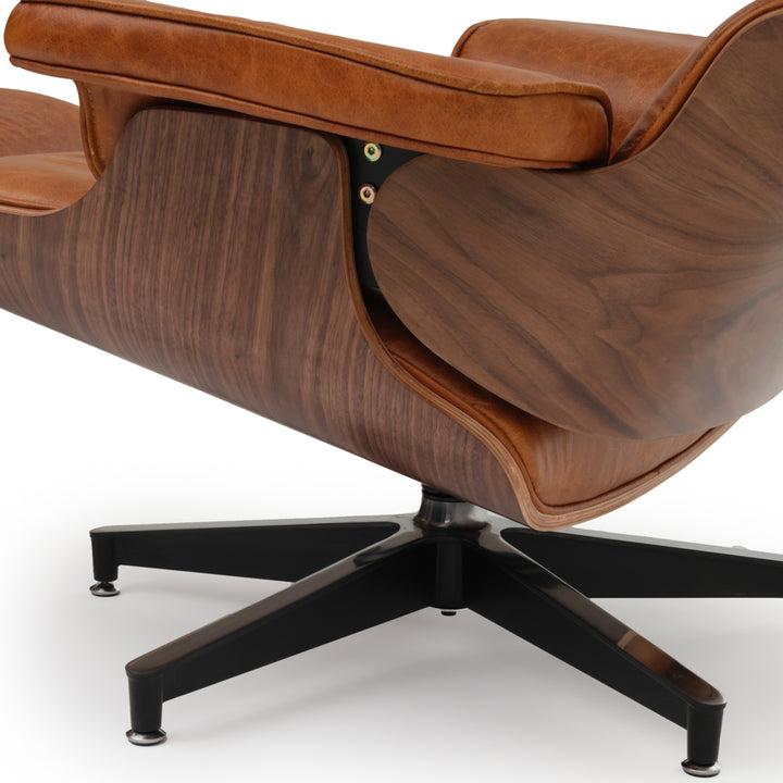 Norena Accent Chair with Ottoman Cognac