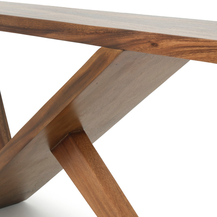 Nellu Wood Console Table Dark Brown
