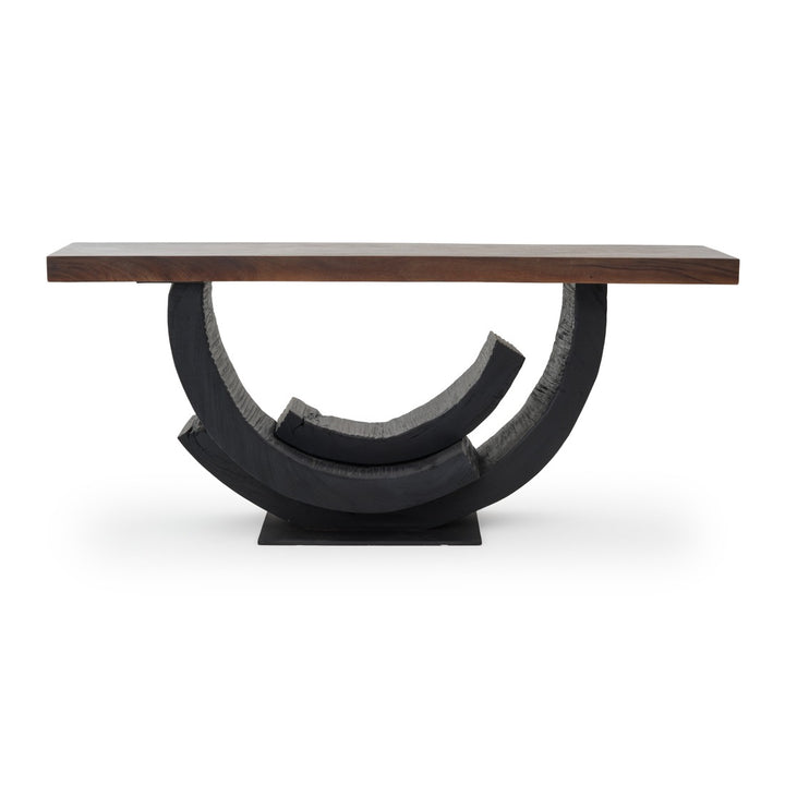 Wintra Wood Console Table Black
