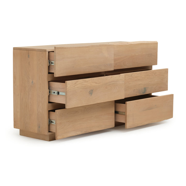 Noemi 6-Drawer Dresser Light Brown
