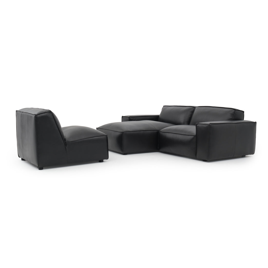 Nook Leather Modular Set Black