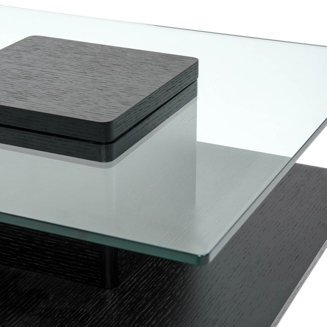 Piatto Glass End Table Clear
