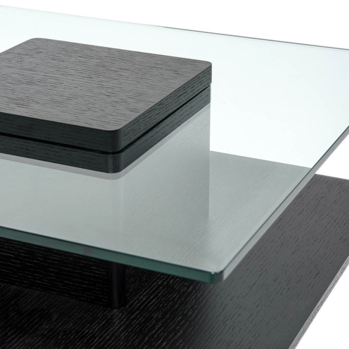 Piatto Glass End Table Clear