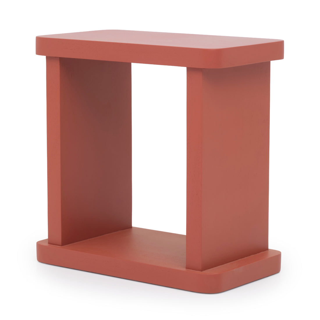 Siya Wood Accent Table Red