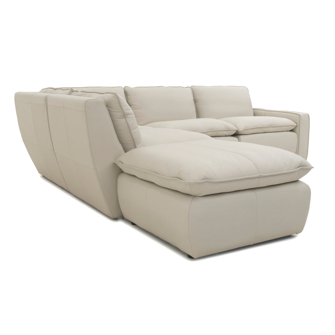 Nadyna Leather Modular Set Beige