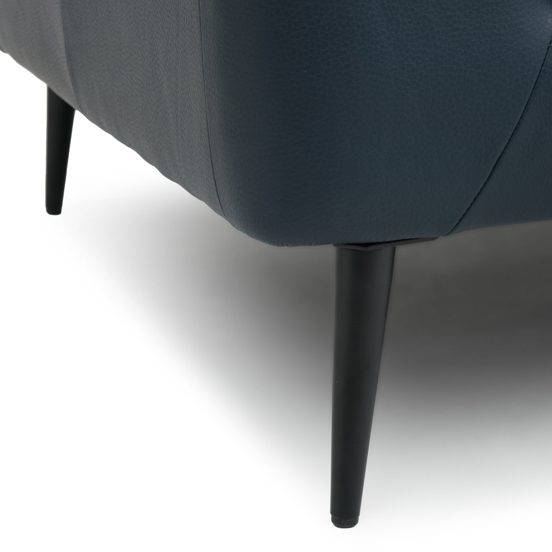Ermilo Leather Accent Chair Dark Blue