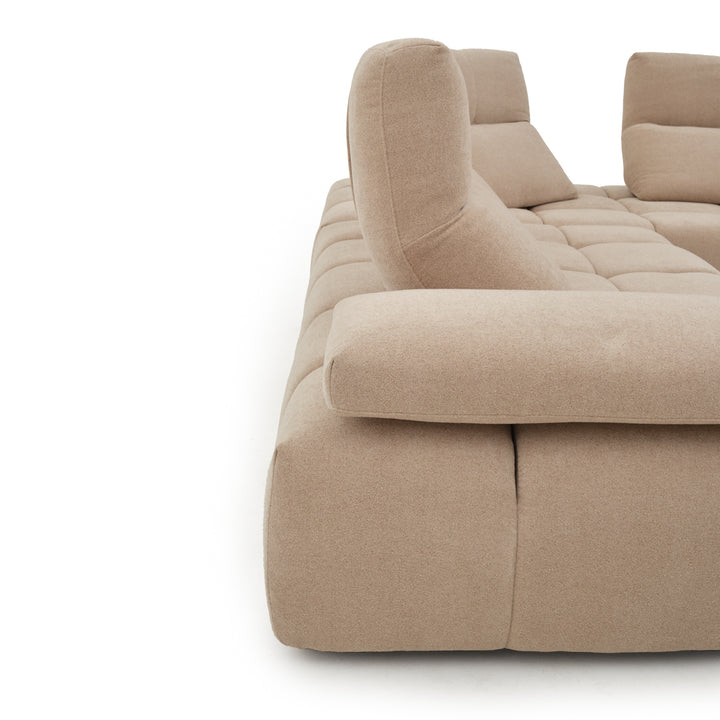 Nerida Fabric Sectional Sofa Beige